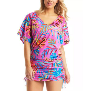 Bar III Womens Paradise In The Palms Adjustable Caftan Cover-Up Size M 12470